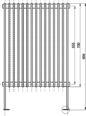 Additional image for Fin Floor Mounted Radiator (Anthracite). 570x900mm.