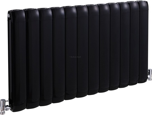 Additional image for Nirvana Designer Radiator (Black). 1015x600mm.