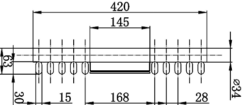 Additional image for Silver Keida radiator with mirror.  1800 x 420mm. 3591 BTU.