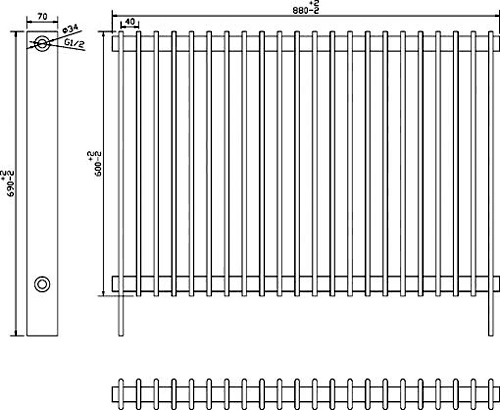 Additional image for Province Floor Mounted Radiator (White). 880x690.