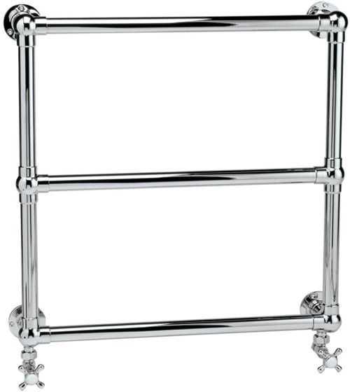 Additional image for Empress heated towel rail (chrome). 660x660mm. 850 BTU.