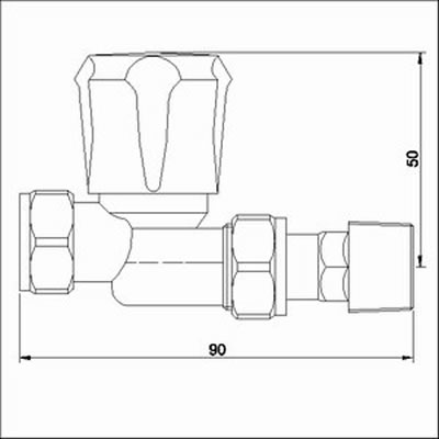 Additional image for Straight Radiator Valves (pair)