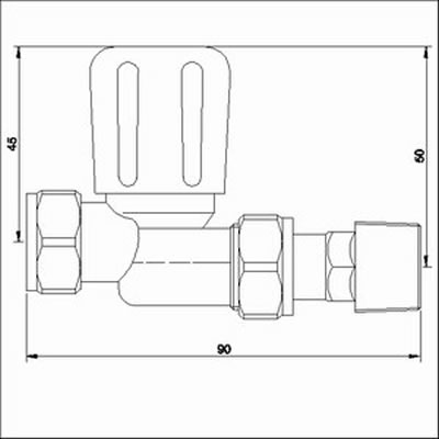 Additional image for Straight Radiator Valves (pair)