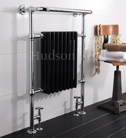 Additional image for Marquis Heated Towel Rail (Chrome & Black). 675x960mm.