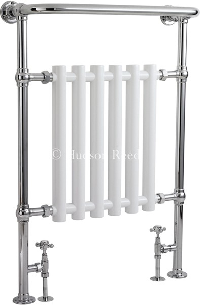 Additional image for Regent Heated Towel Rail (Chrome & White). 675x960.