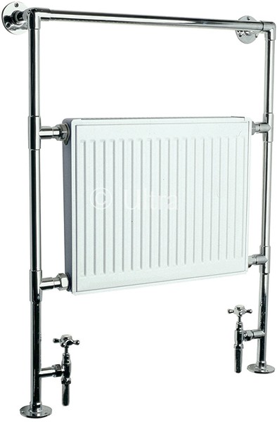 Additional image for Islington Heated Towel Rail (Chrome & White). 640x920mm.