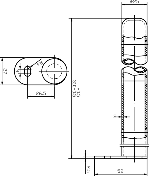 Additional image for 3 Column Radiator With Legs (White). 606x600mm.