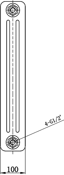 Additional image for 3 Column Radiator (White). 786x600mm.