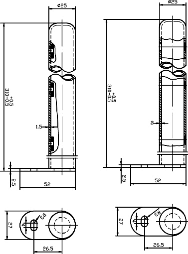 Additional image for 4 x Floor Mounting Colosseum Radiator Legs (Black).
