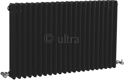 Additional image for Triple Column Radiator (Black). 1011x600mm.