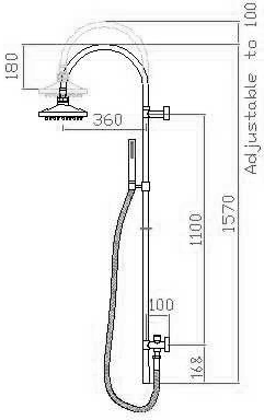 Additional image for Twin Thermostatic Shower Valve With Grand Rigid Riser Kit.