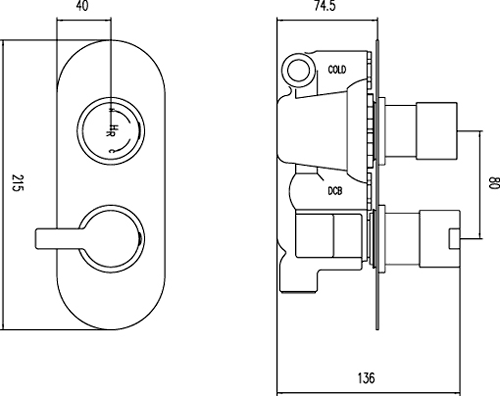 Additional image for Twin Concealed Thermostatic Shower Valve (Chrome).