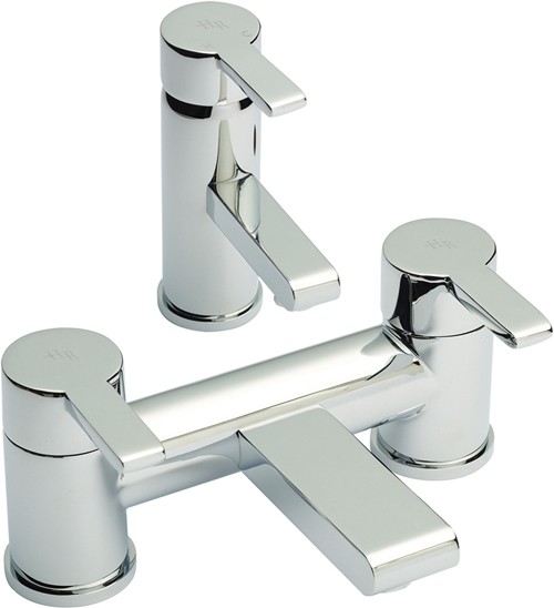 Additional image for Basin Mixer & Bath Filler Faucet Set (Chrome).