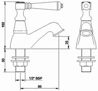 Additional image for Basin Faucets & Bath Shower Mixer Faucet Set With Lever Heads.