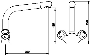 Additional image for Dualflow mono sink mixer faucet (Chrome)