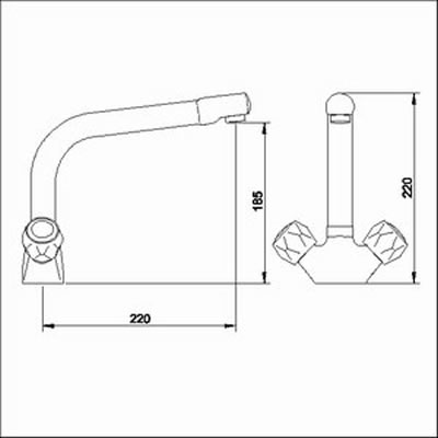 Additional image for Dualflow mono sink mixer faucet (Chrome)