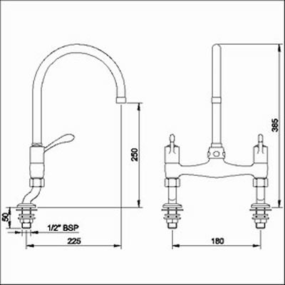 Additional image for Dual flow bridge sink mixer