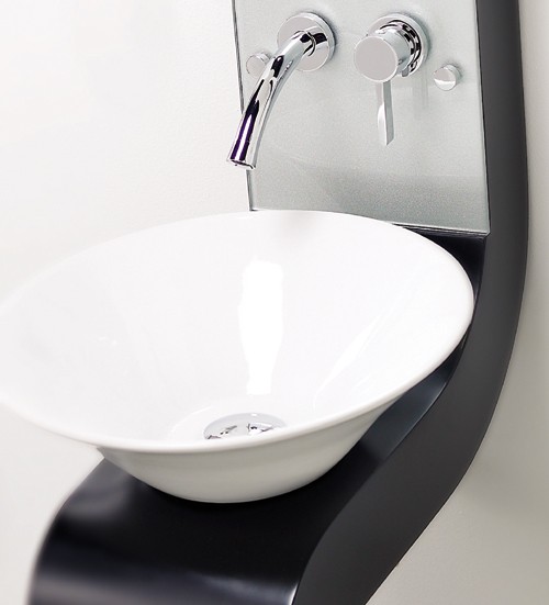 Additional image for Vanity Unit With Cabinet, Basin & Faucet (Black).  250x2010mm.