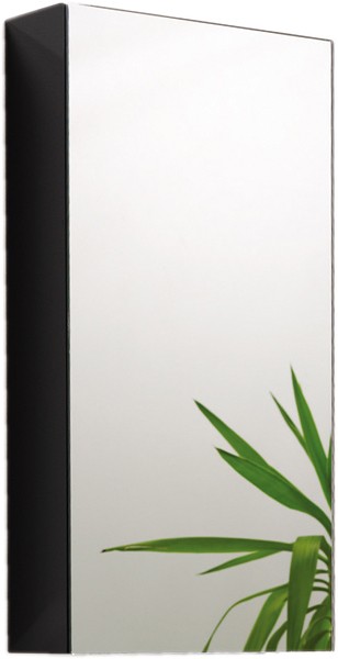 Additional image for Mirror Bathroom Cabinet (Black).  380x730x130mm.