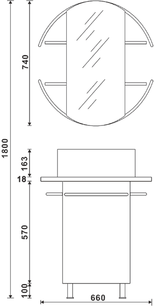 Additional image for Bathroom Furniture Pack (Black Granite Worktop).