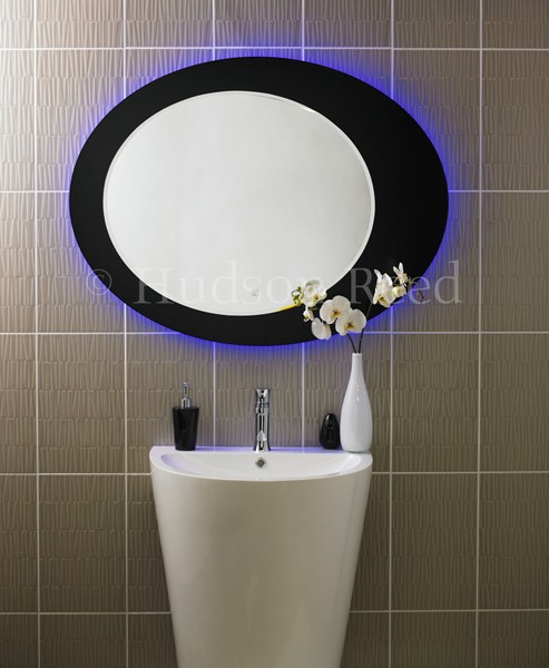 Additional image for Nimbus Bathroom Mirror, Blue LED Lights. 1050x800.