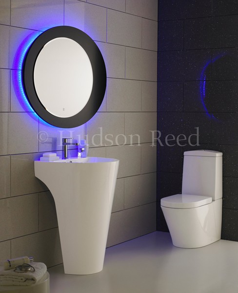 Additional image for Nimbus Bathroom Mirror, Blue LED Lights. 1050x800.