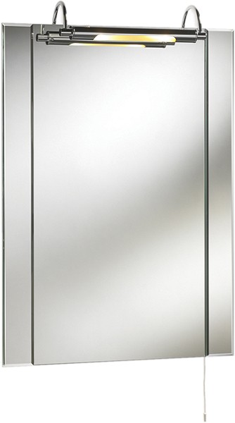 Additional image for Pallas Bathroom Mirror With Light.  550x750mm.