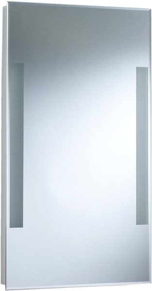 Additional image for Aida Backlit Bathroom Mirror. Size 450x800mm.