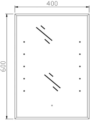 Additional image for Alcina Touch Sensor Backlit Mirror. Size 400x600mm.