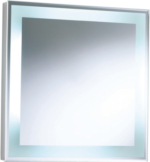 Additional image for Figaro Backlit Bathroom Mirror. Size 550x550mm.