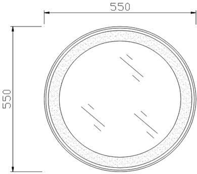 Additional image for Verdi Backlit Bathroom Mirror. 550mm Diameter.