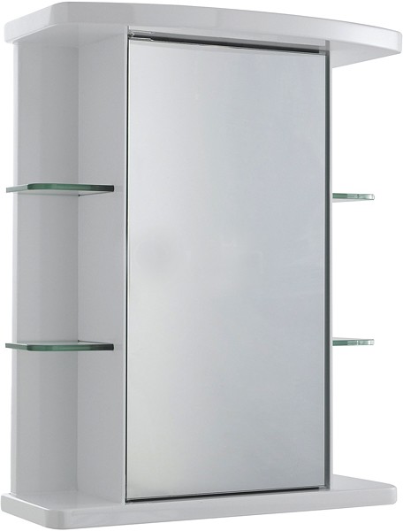 Additional image for Verve Mirror Bathroom Cabinet. 530x670x255mm.