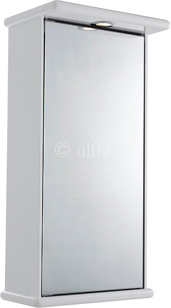 Additional image for Niche Mirror Cabinet, Light & Shaver. 400x800x200mm.