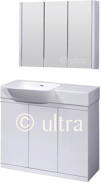 Additional image for Bathroom Furniture Set (White).