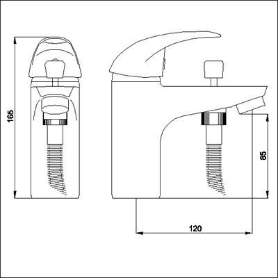 Additional image for Single lever mono bath shower mixer.