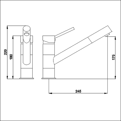 Additional image for Single lever kitchen faucet (chrome)