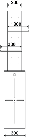 Additional image for Wall Storage Cabinet (Black & White).  300x1620mm.