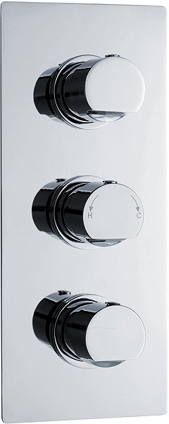 Additional image for Triple Concealed Thermostatic Shower Valve (Chrome).