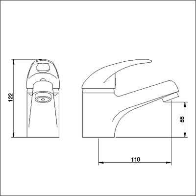 Additional image for Single lever mono basin mixer with pop up waste.