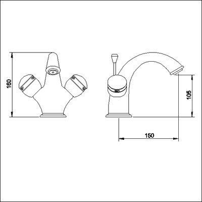 Additional image for Luxury mono basin mixer with free pop up waste.