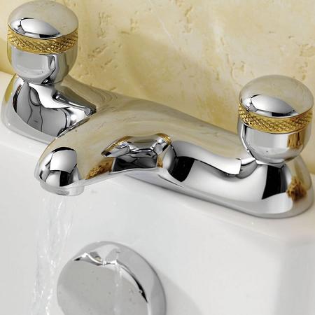 Additional image for 3/4" Bath filler (chrome/gold, ceramic valves)