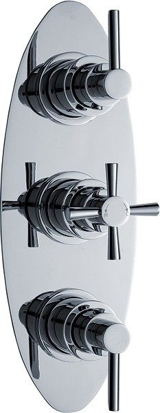 Additional image for Triple Concealed Thermostatic Shower Valve (Chrome).