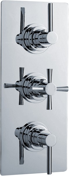 Additional image for Triple Concealed Thermostatic Shower Valve (Chrome).