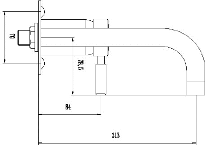 Additional image for Wall Mounted Bath Filler Faucet (Chrome).