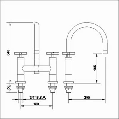 Additional image for Bath filler with swivel spout.