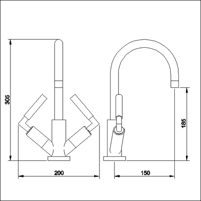 Additional image for Kitchen sink mixer with lever handles