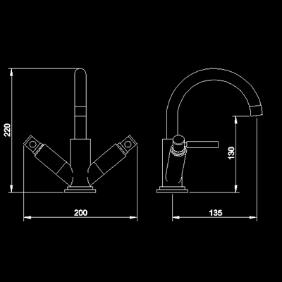 Additional image for Cross head Mono Basin Mixer with Small Spout + Pop Up Waste