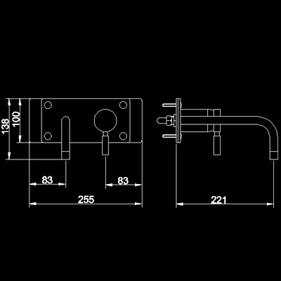 Additional image for Wall mounted basin mixer