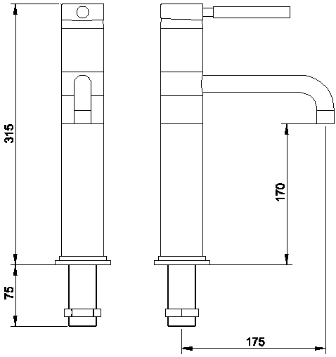 Additional image for High rise mixer with swivel spout