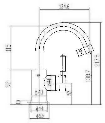 Additional image for Side Action Cloakroom Basin Mixer Faucet.